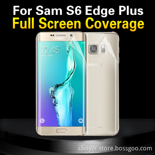 TPU soft materials high clear screen protector guard for samsung s6 edge plus